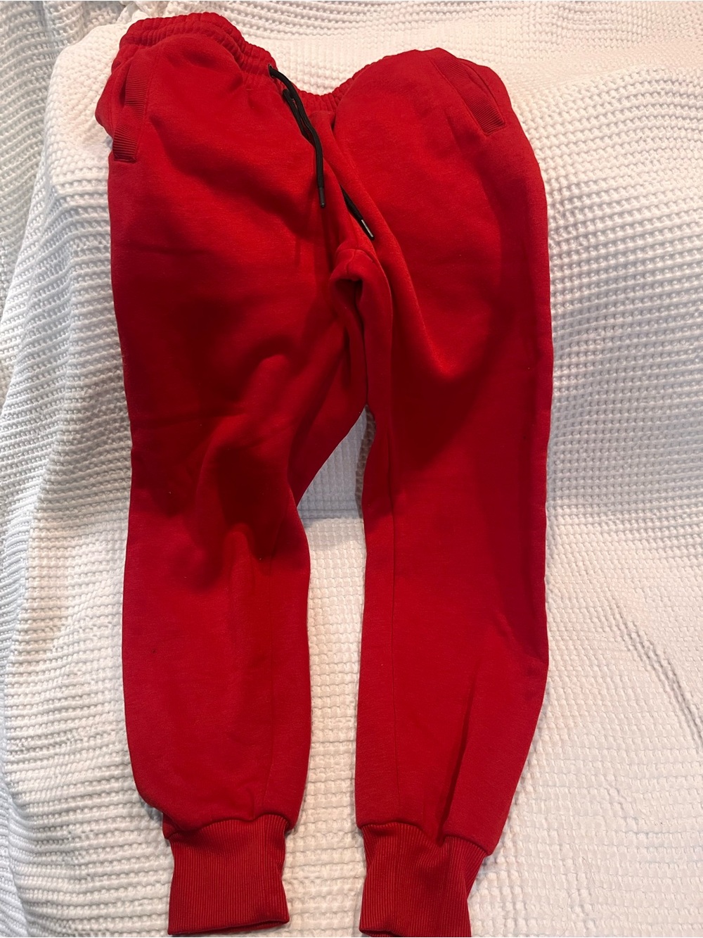 Men’s red jogger pants